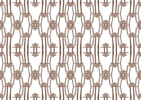 Vector texture background, seamless pattern. Hand drawn, brown, white colors. Stock Illustration