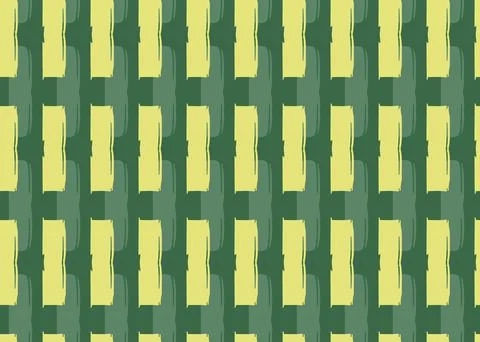 Vector texture background, seamless pattern. Hand drawn, green, yellow colors Stock Illustration