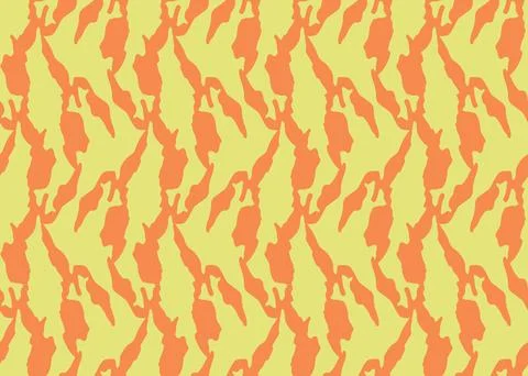 Vector texture background, seamless pattern. Hand drawn, orange, yellow color Stock Illustration