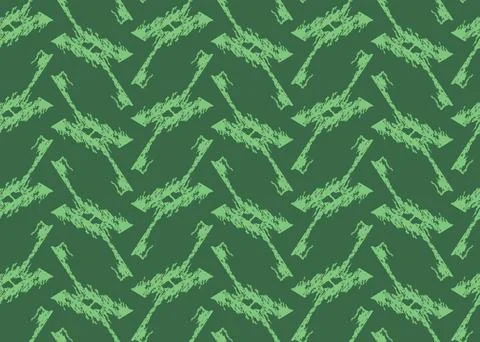 Vector texture background, seamless pattern. Hand drawn, green colors. Stock Illustration