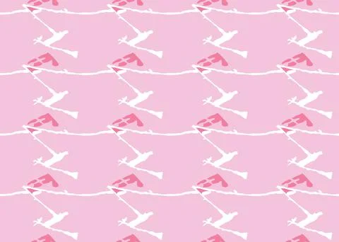 Vector texture background, seamless pattern. Hand drawn, pink, white colors. Stock Illustration