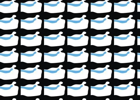 Vector texture background, seamless pattern. Hand drawn, black, blue, white c Stock Illustration