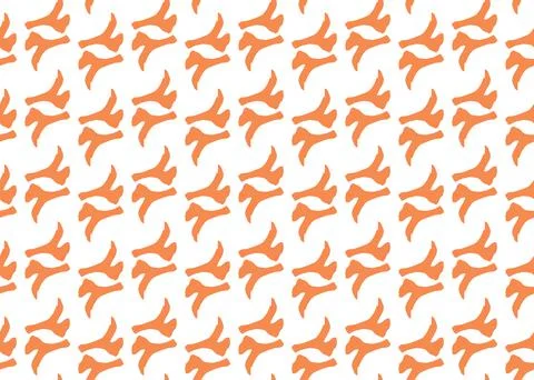 Vector texture background, seamless pattern. Hand drawn, orange, white colors Stock Illustration