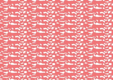 Vector texture background, seamless pattern. Hand drawn, red, white colors. Stock Illustration