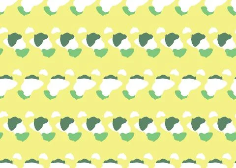 Vector texture background, seamless pattern. Hand drawn, yellow, green, white Stock Illustration