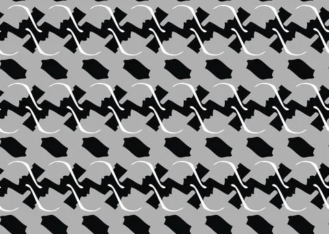 Vector texture background, seamless pattern. Hand drawn, grey, black, white c Stock Illustration