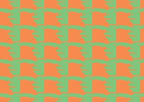 Vector texture background, seamless pattern. Hand drawn, orange, green colors Stock Illustration