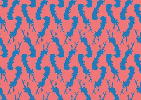 Vector texture background, seamless pattern. Hand drawn, red, blue colors. Stock Illustration