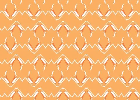 Vector texture background, seamless pattern. Hand drawn, orange, white colors Stock Illustration