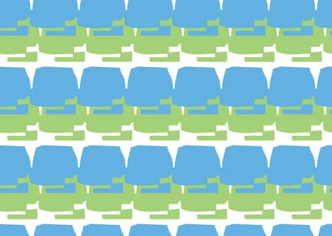 Vector texture background, seamless pattern. Hand drawn, blue, green, white c Stock Illustration