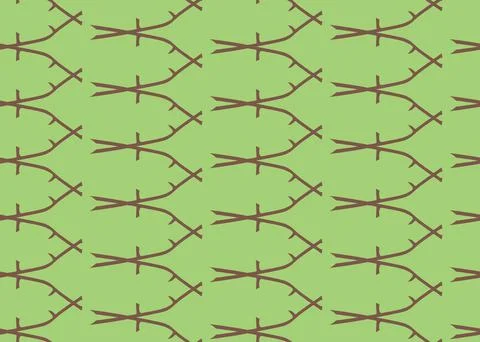 Vector texture background, seamless pattern. Hand drawn, green, brown colors. Stock Illustration