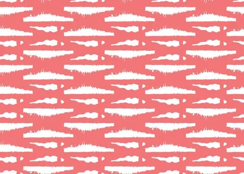 Vector texture background, seamless pattern. Hand drawn, red, white colors. Stock Illustration