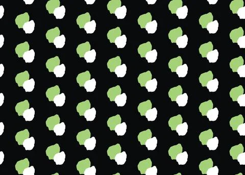 Vector texture background, seamless pattern. Hand drawn, black, green, white  Stock Illustration