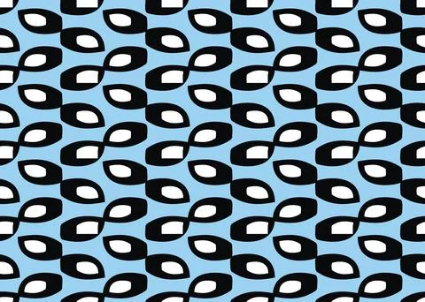 Vector texture background, seamless pattern. Hand drawn, blue, black, white c Stock Illustration