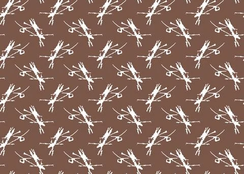 Vector texture background, seamless pattern. Hand drawn, brown, white colors. Stock Illustration