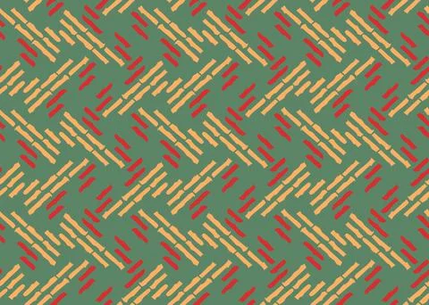 Vector texture background, seamless pattern. Hand drawn, green, yellow, red c Stock Illustration