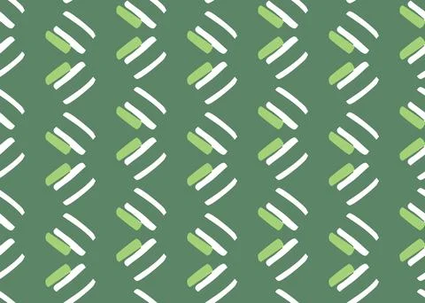 Vector texture background, seamless pattern. Hand drawn, green, white colors. Stock Illustration