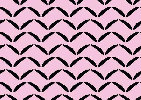 Vector texture background, seamless pattern. Hand drawn, pink, black colors. Stock Illustration