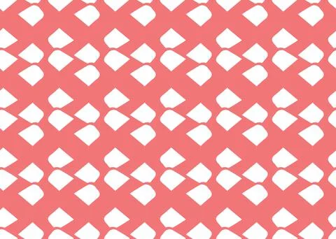 Vector texture background, seamless pattern. Hand drawn, red, white colors. Stock Illustration