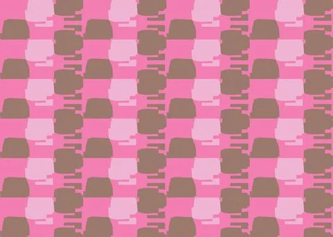Vector texture background, seamless pattern. Hand drawn, pink, brown colors. Stock Illustration