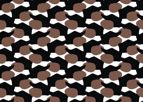 Vector texture background, seamless pattern. Hand drawn, black, brown, white  Stock Illustration