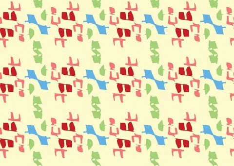 Vector texture background, seamless pattern. Hand drawn, yellow, red, green,  Illustrazione stock