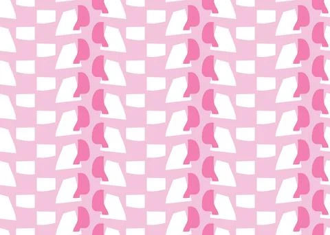 Vector texture background, seamless pattern. Hand drawn, pink, white colors. Stock Illustration