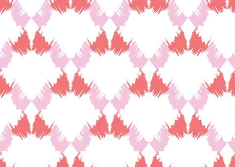 Vector texture background, seamless pattern. Hand drawn, red, pink, white col Stock Illustration