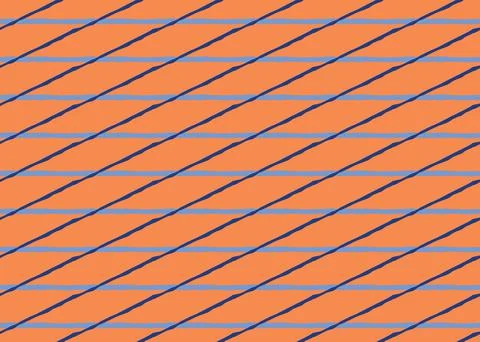 Vector texture background, seamless pattern. Hand drawn, orange, blue colors. Stock Illustration
