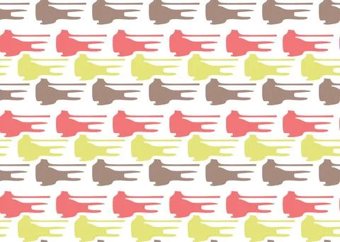 Vector texture background, seamless pattern. Hand drawn, yellow, brown, red,  Stock Illustration