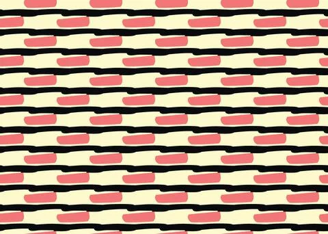 Vector texture background, seamless pattern. Hand drawn, yellow, red, black c Stock Illustration