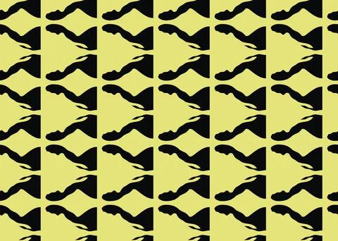 Vector texture background, seamless pattern. Hand drawn, yellow, black colors Illustrazione stock