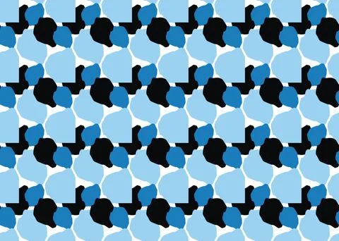 Vector texture background, seamless pattern. Hand drawn, blue, black, white c Illustrazione stock