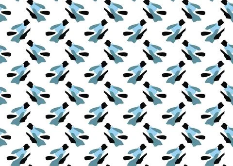 Vector texture background, seamless pattern. Hand drawn, blue, black, white c Stock Illustration