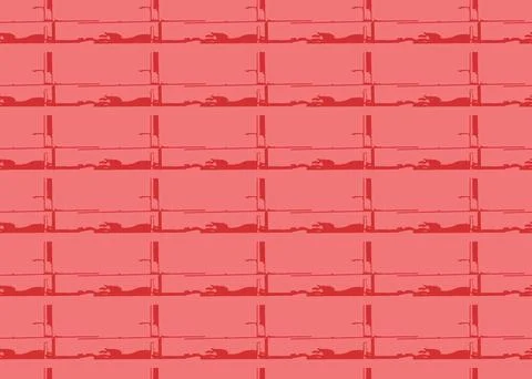 Vector texture background, seamless pattern. Hand drawn, red colors. Illustrazione stock