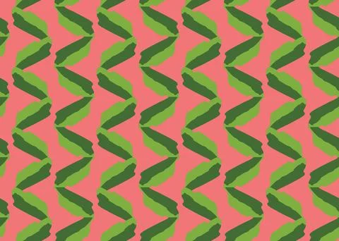 Vector texture background, seamless pattern. Hand drawn, red, green colors. Stock Illustration