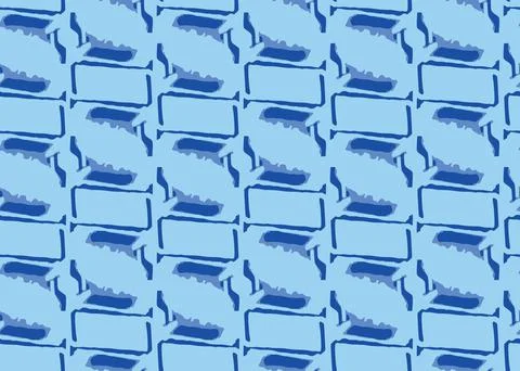 Vector texture background, seamless pattern. Hand drawn, blue colors. Stock Illustration