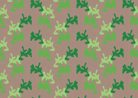 Vector texture background, seamless pattern. Hand drawn, brown, green colors. Stock Illustration