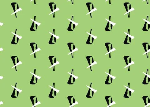 Vector texture background, seamless pattern. Hand drawn, green, black, white  Illustrazione stock