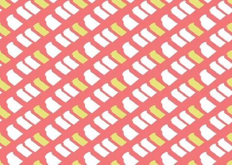 Vector texture background, seamless pattern. Hand drawn, red, yellow, white c Stock Illustration