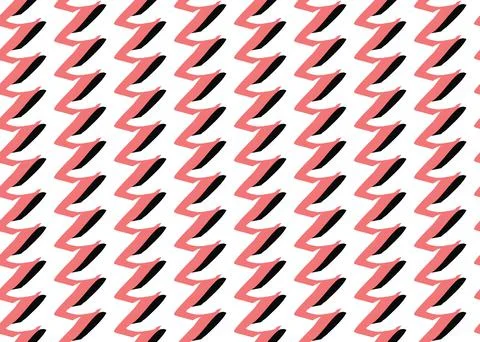 Vector texture background, seamless pattern. Hand drawn, red, black, white co Stock Illustration