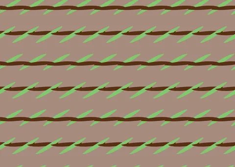 Vector texture background, seamless pattern. Hand drawn, brown, green colors. Stock Illustration