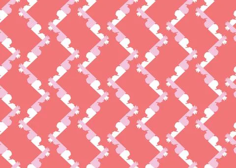 Vector texture background, seamless pattern. Hand drawn, red, pink, white col Stock Illustration