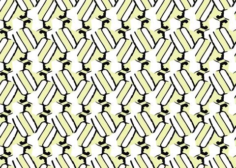 Vector texture background, seamless pattern. Hand drawn, yellow, black, white Illustrazione stock