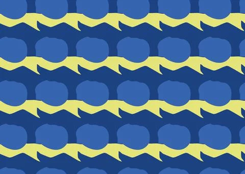 Vector texture background, seamless pattern. Hand drawn, blue, yellow colors. Illustrazione stock