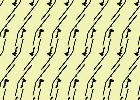 Vector texture background, seamless pattern. Hand drawn, yellow, black colors Stock Illustration