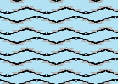 Vector texture background, seamless pattern. Hand drawn, blue, grey, black co Stock Illustration