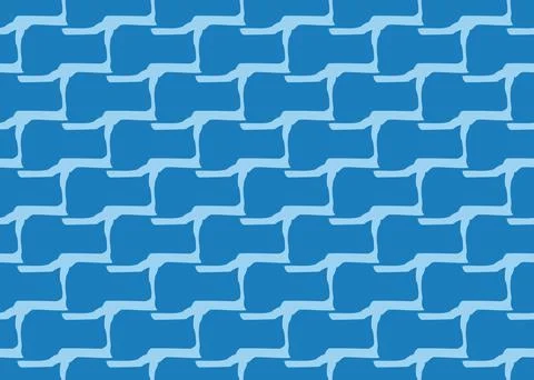 Vector texture background, seamless pattern. Hand drawn, blue colors. Stock-Illustration