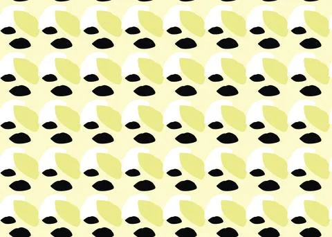 Vector texture background, seamless pattern. Hand drawn, yellow, white, black Stock Illustration