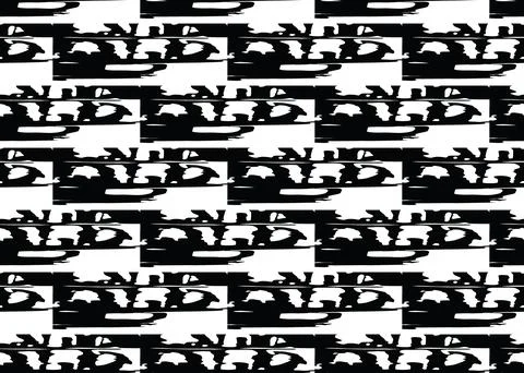 Vector texture background, seamless pattern. Hand drawn, black, white colors. Illustrazione stock